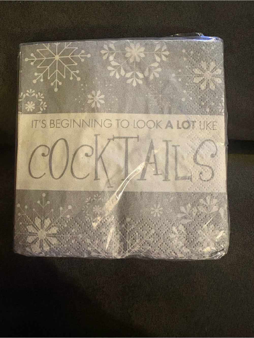 🔥5 FOR $25🔥 Holiday 'Cocktails' Paper Napkins